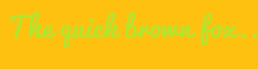 Image with Font Color B4E52E and Background Color FFC110